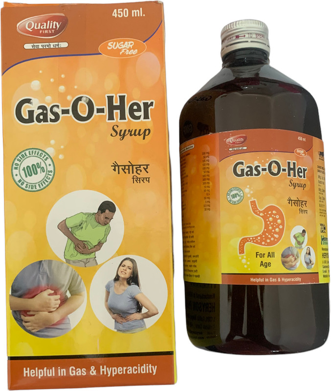 Heryson Pharma Gas O Her Syrup 450Ml(450 ml)