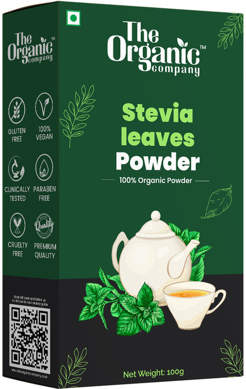 The Organic Company Stevia Sugar Free | Stevia Leaves | Sweetener | Good for Diabetes Control(100 g)