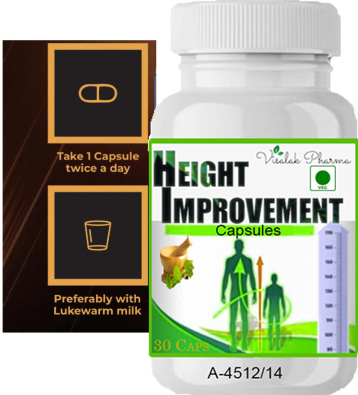 visalak pharma Height Improvement cap-sulesTo Improve Body Growth & Bone Density(30 Capsules)