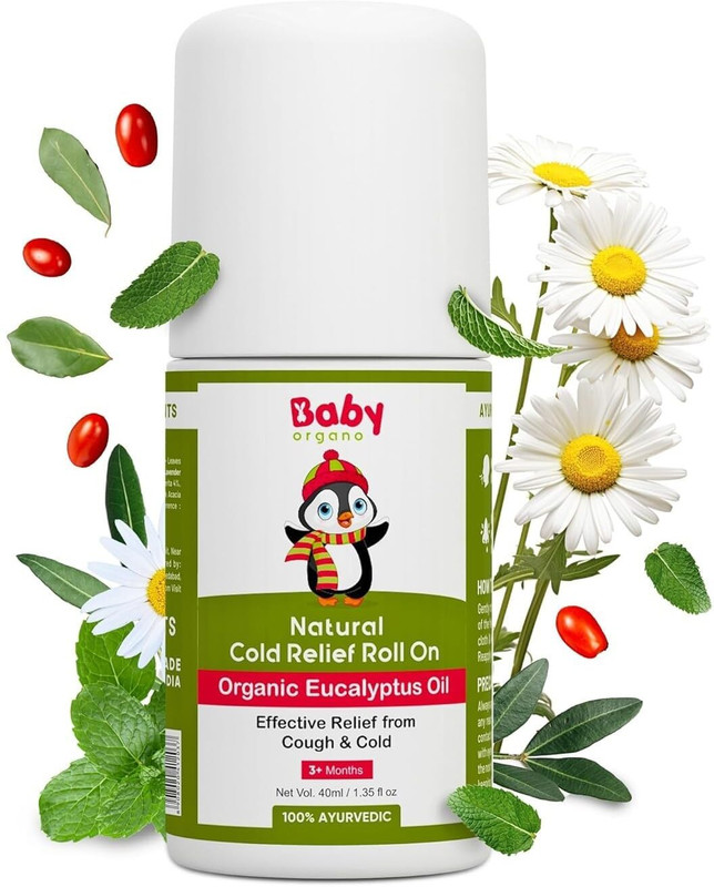 BabyOrgano Cold Relief Roll on for cold, cough, blocked nose and chest(40 ml)