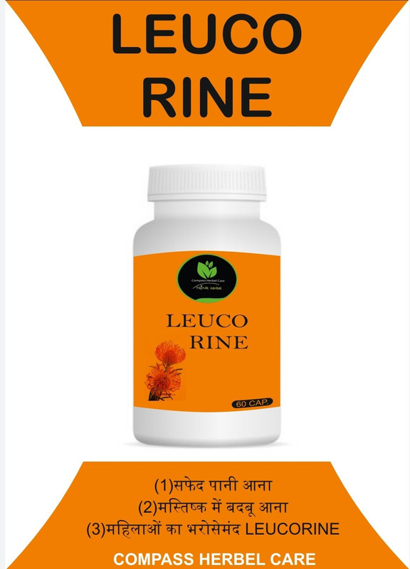 compass herbal Leuco Rine Herbal Medicine for white discharge in women, pack of 1, 60-capsules(60 Capsules)