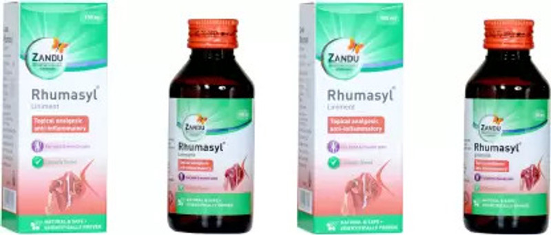 ZANDU Rhumasyl Liniment Oil 100 ml(Pack of 2, 200 ml)