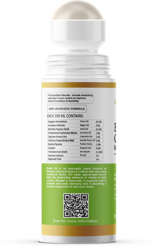 Dr. Bhushan's Research Battle Oil for Joint Pain - 75 ML(Pack of 2, 75 ml)
