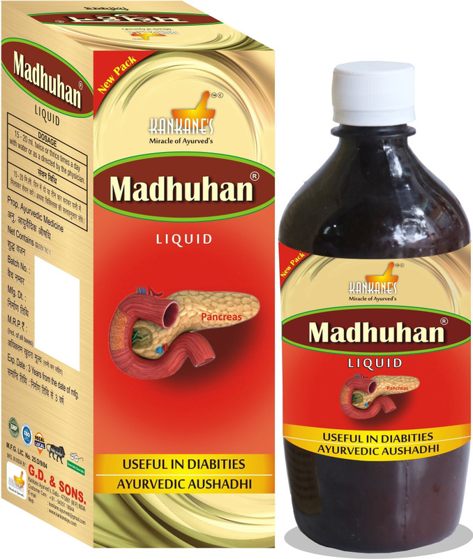 Kankane's MADHUHAN Ayurvedic Liquid for Diabetes Herbal Care for Daily Diabetes (1000ml)(1000 ml)