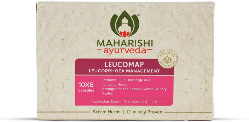 MAHARISHI ayurveda Leucorrhoea Capsules| For White Discharge | Helps with UTI and Yeast Infection(60 Capsules)