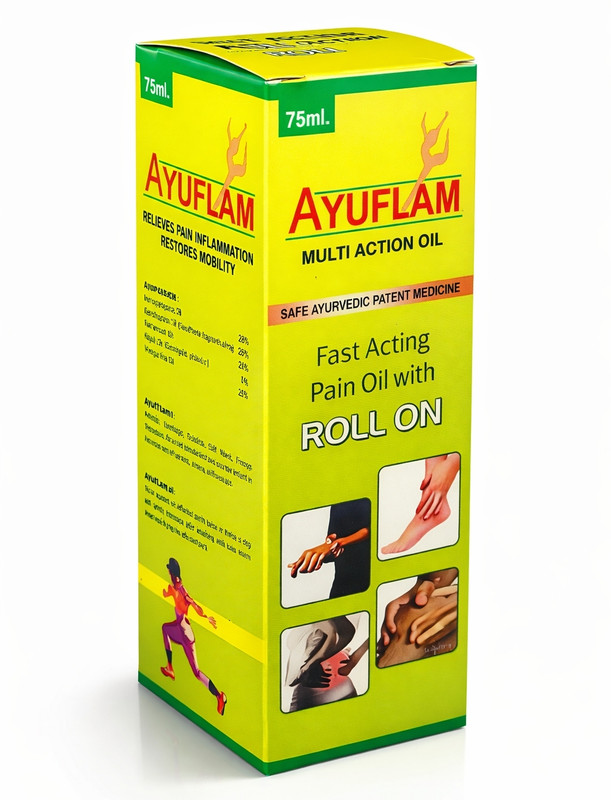 Ayusearch Ayuflam Fast Active Pain Relief Roll-On (75ml)(75 ml)