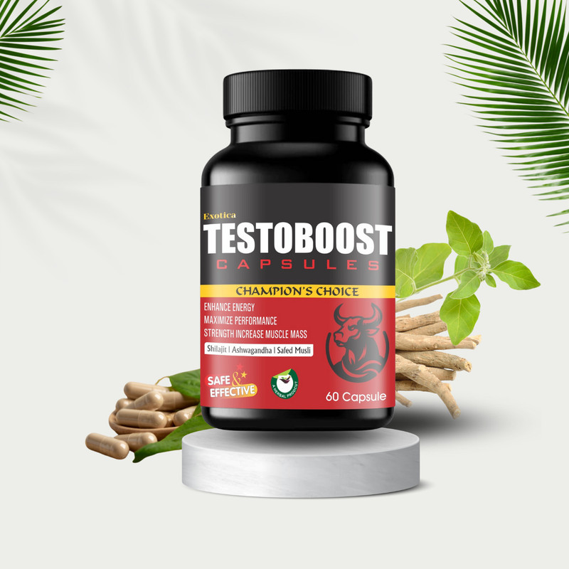 Neuro Pharma Exotica Testo Booster for Men, Muscle Growth, Stamina and Endurance(60 Capsules)