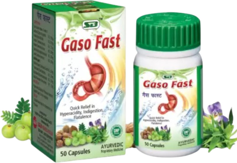 GAS-O-Fast AYURVEDIC CAPSULE FOR DIGESTIVE AND INDIGESTION PACK OF 1(50 Capsules)