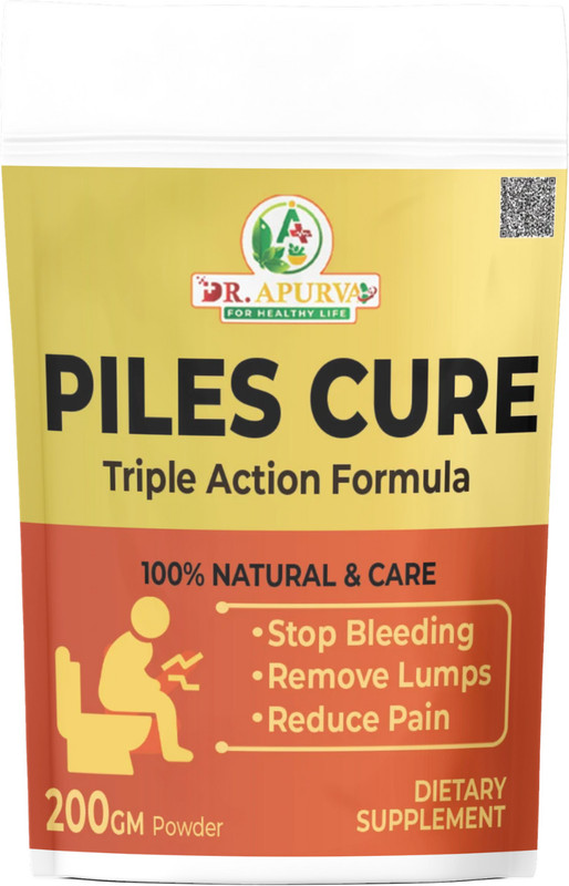 DR APURVA 100% Natural Piles Cure Powder / Fast Relief from Digestion & Constipation(200 g)