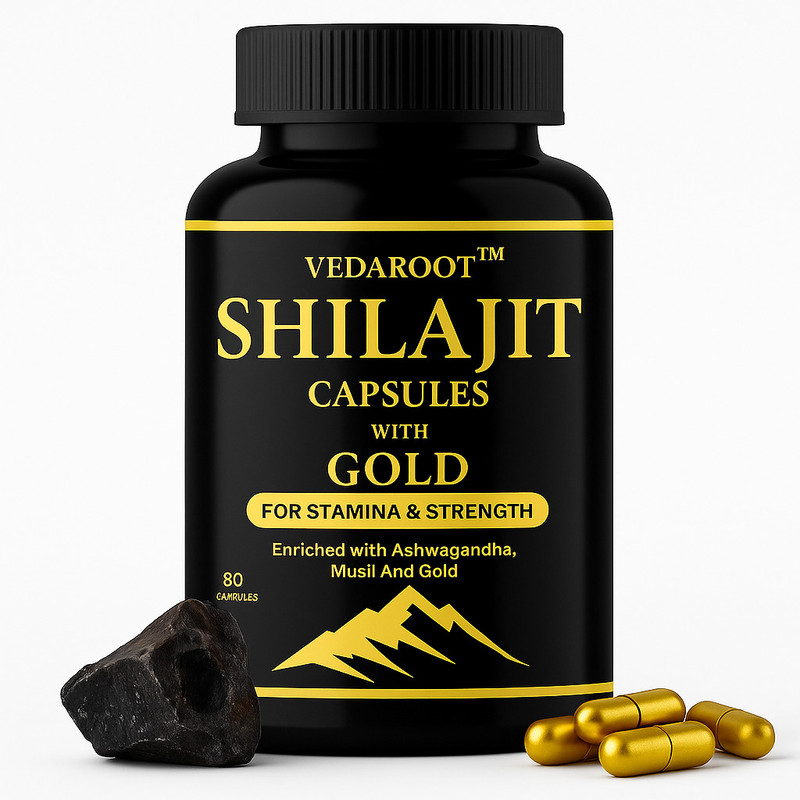 VEDAROOT Shilajit Gold Capsule | Power Capsules For Men |(60 Capsules)