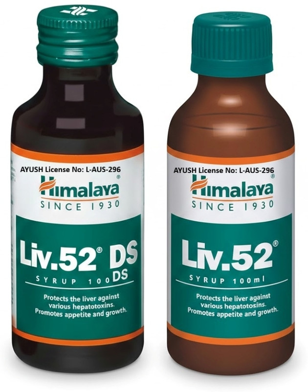 HIMALAYA Liv.52 DS (100ml) & Liv.52 (100ml) Syrups – Combo Ayurvedic Liver Protection(Pack of 2, 100 ml, 100 ml)