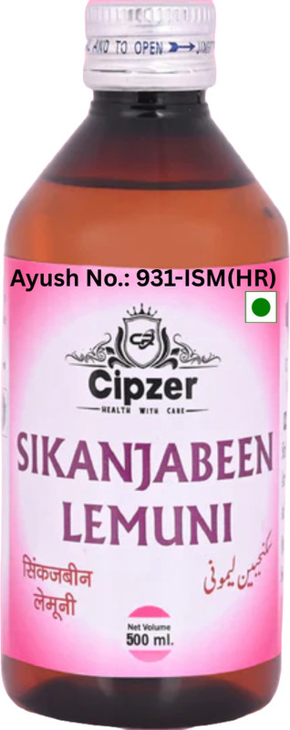 CIPZER Sikanjabeen Lemuni 200 ML | Herbal Relief For Morning Sickness, Fever & Nausea(200 ml)