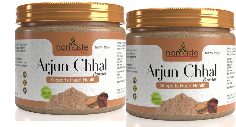 Namaste Veda Ayurvedic Arjun chal Powder,Anti-oxidant,Heart tonic,Cholesterol,Blood sugar(Pack of 2, 200 g)