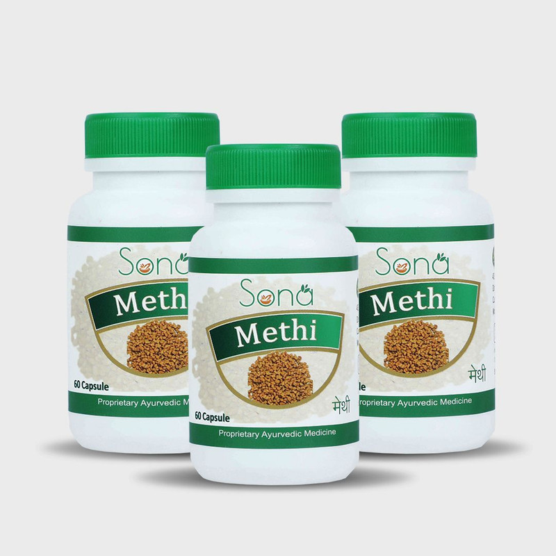 SONA HEALTH CARE sona methi for Healthy Skin and Hair 60 Capsules ( Pack of 2)(Pack of 2, 120 Capsules)