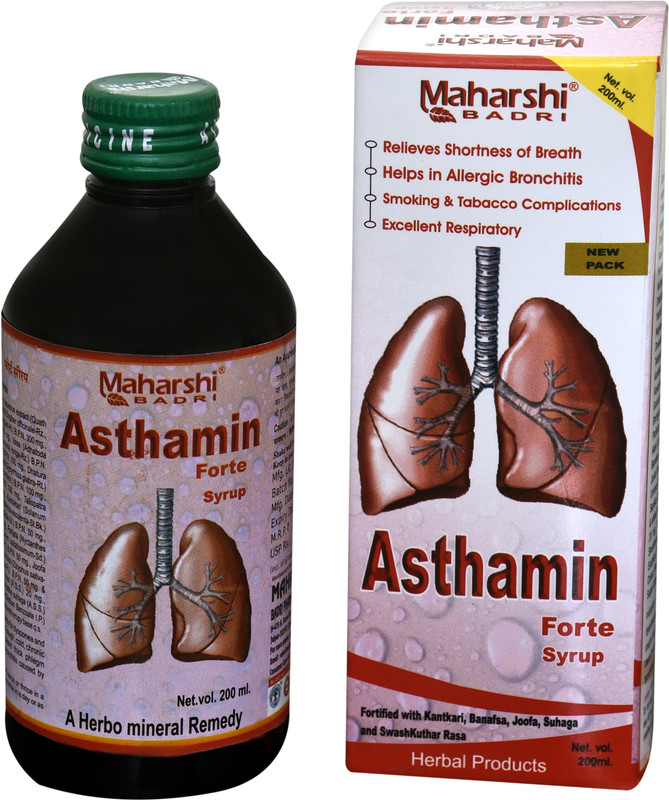 Maharshi BADRI Asthamin Forte Syrup | Ayurvedic Herbal Formula for Respiratory Wellness(100 ml)