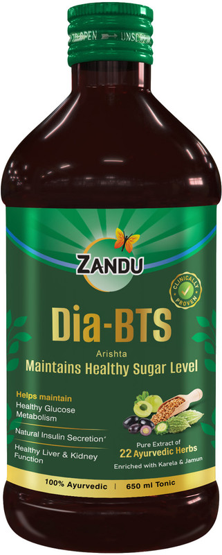 ZANDU Dia-BTS Arishta Tonic|Helps manage healthy blood sugar levels within 3 months(650 ml)