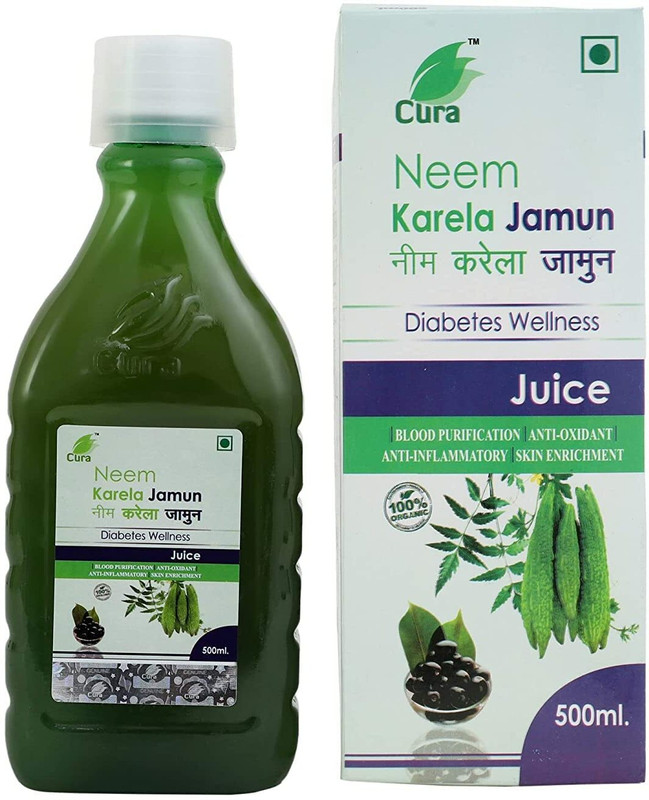 Cura Neem Karela Jamun Juice |Diabetes Care |Controls Blood Sugar Naturally | 500ml.(500 ml)