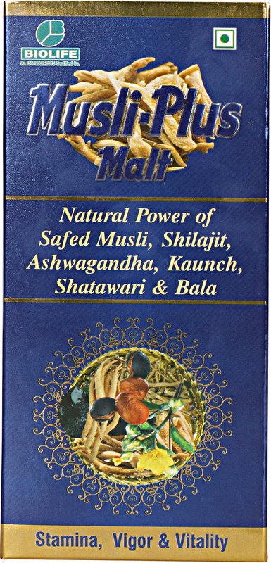 BIOLIFE MUSALI PLUS MALT pack of 3(Pack of 3, 1200 ml)