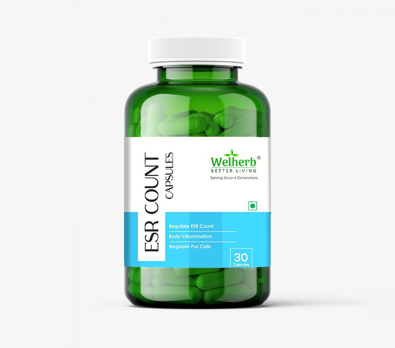 Welherb ESR Count - High ESR, Inflammation & Pus Cells | Ayurvedic(30 Capsules)