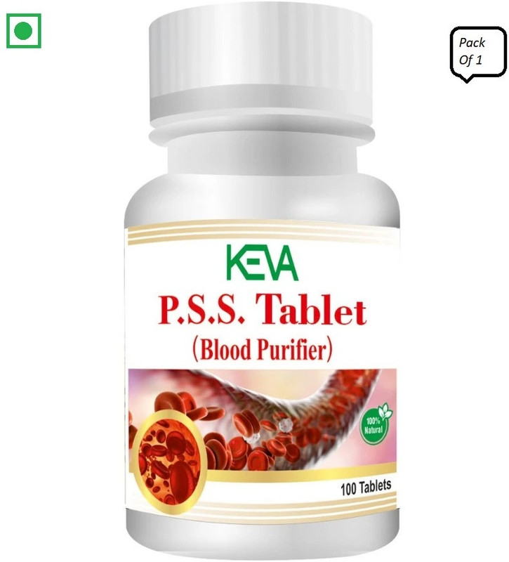 KEVA Pss Tablet for Blood Purifier Tablet and Improve Also (Pack Of 3x100Tablets)(Pack of 3, 300 Tablets)