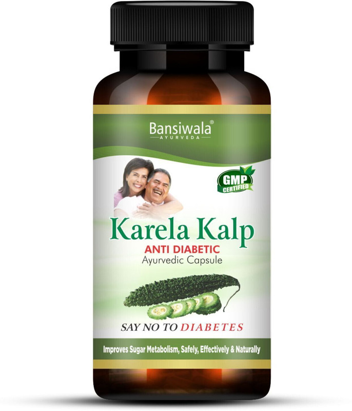Bansiwala Ayurvedic Karela Kalp Anti Diabetes Capsule,Control BloodSugar,Improves Insulin(60 Capsules)
