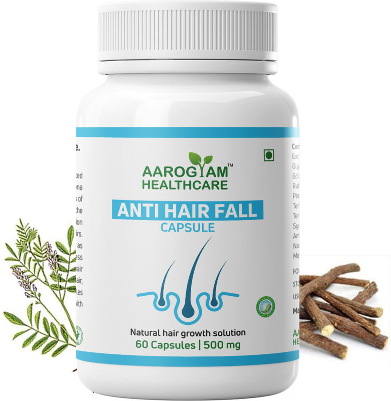 Aarogyam Healthcare Ayurvedic Herbs for Reduce Hairfall, Supports Hair Growth & Nourishment(60 Capsules)