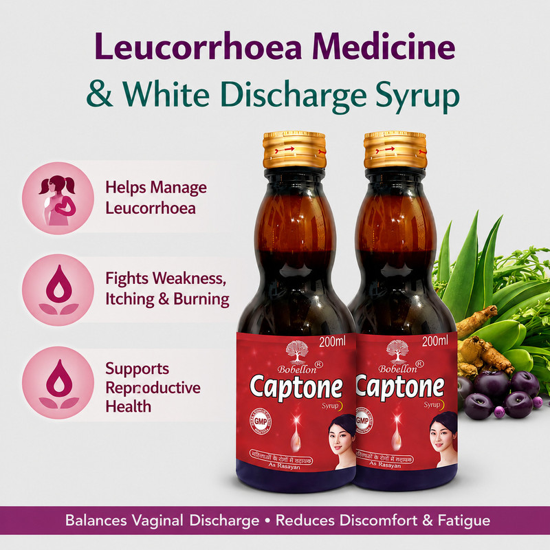 mygater Captone White Discharge Syrup I Leucorrhoea medicine- 400ML(Pack of 2, 400 ml)