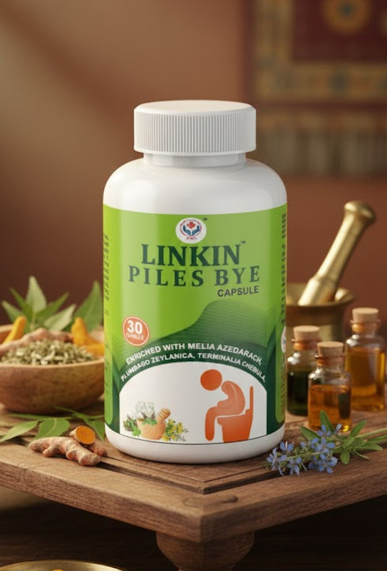 LINKIN Ayurvedic Piles Bye(30 Capsules)