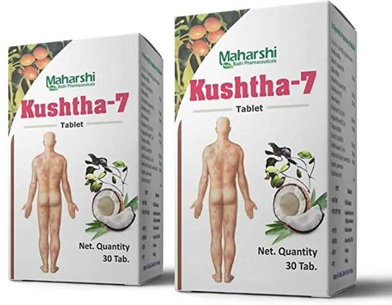 Maharshibadri Kushta 7 Tablet (Pack of 30*2)(Pack of 2, 60 Tablets)