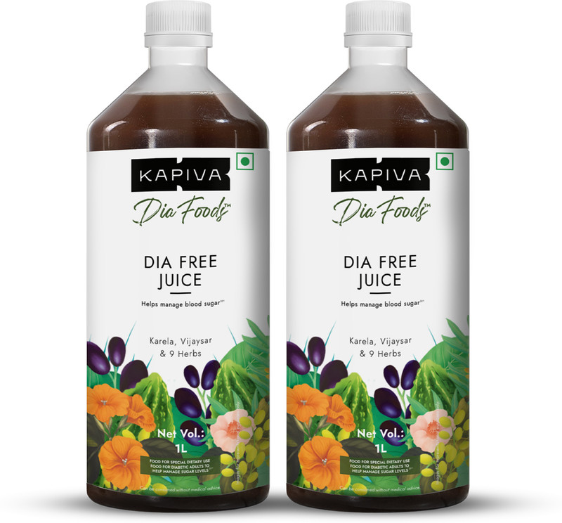 Kapiva Dia Free Juice - Helps manage sugar levels(Pack of 2, 2 L)