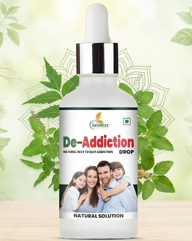 grinbizz De-Addiction Drop Natural Way To Stop Alcohol & Smoking | Ayurvedic Medicine(30 ml)