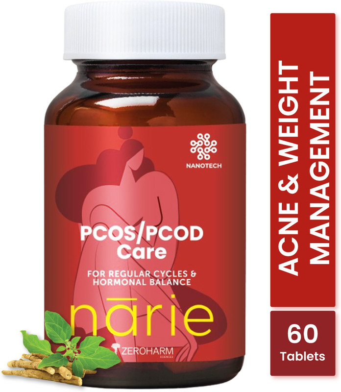 ZEROHARM Narie PCOS & PCOD - Hormonal Balance & Mood Support for Women(60 Tablets)