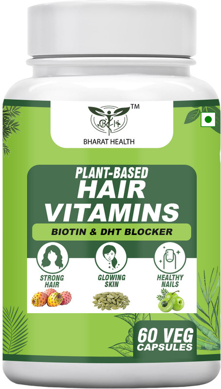 BHARAT HEALTH PLANT-BASED HAIR VITAMINS CAPSULE (60 VEG CAPSULE)(60 Capsules)