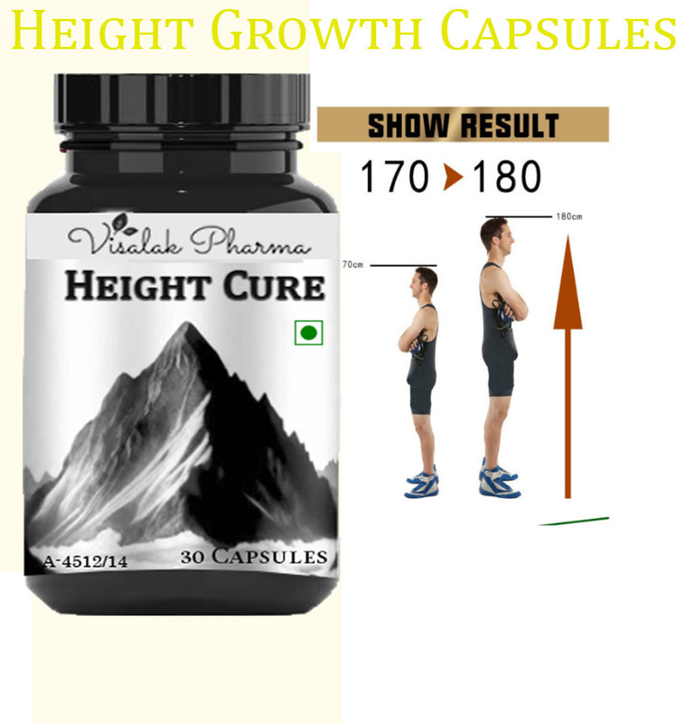 visalak pharma Height Cure- Height Maximizer cap-sules-HELPS TO GROW LONGER & GAIN INCHES(30 Capsules)