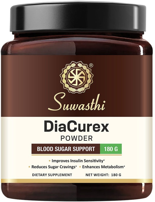 SUWASTHI DiaCurex Ayurvedic Diabetes Powder Natural Supplement for Balanced Blood Sugar(180 g)