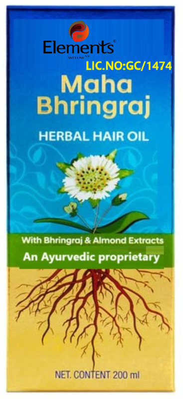 Element Maha Bhringraj Herbal Hair Oil With Bhringraj & Almond extacts -200ML(On & On)(200 ml)
