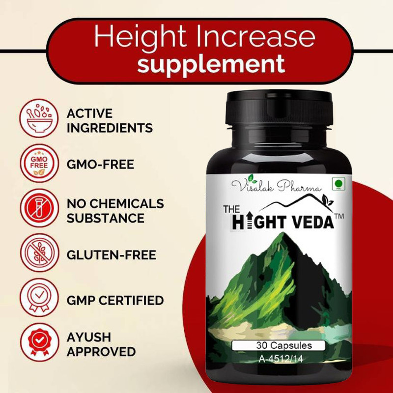 hight veda Height Vedaa Capsule Natural Way To Increase Body Growth-Height-For Girls & Boys(30 Capsules)