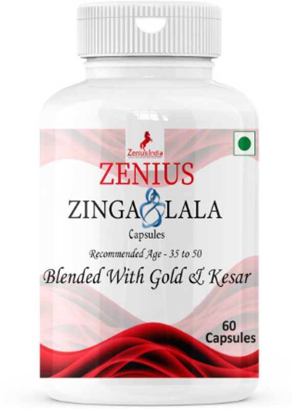 Zenius Zinga Lala Capsule|Natural Strength & Stamina for Men 35-50 Age(60 Capsules)