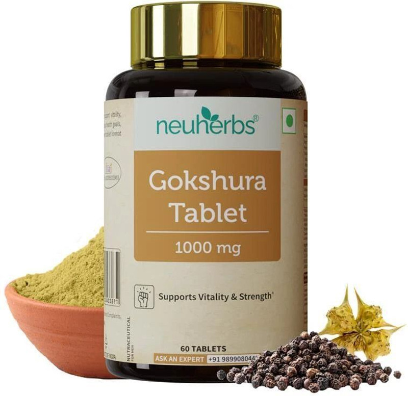 Neuherbs Gokshura Tablet | Natural Herbal Support For Strength & Stamina (60 Tablets)(60 Tablets)