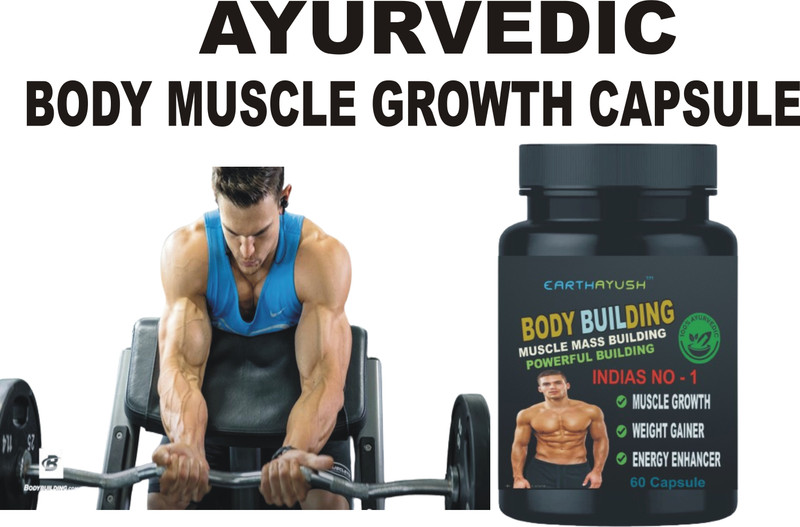 earthayush BODY BUILDING CAPSULE FOR WEIGHT GAIN, MUSCLE BUILDING, 60 CAPSULE, PACK OF 1(60 Capsules)