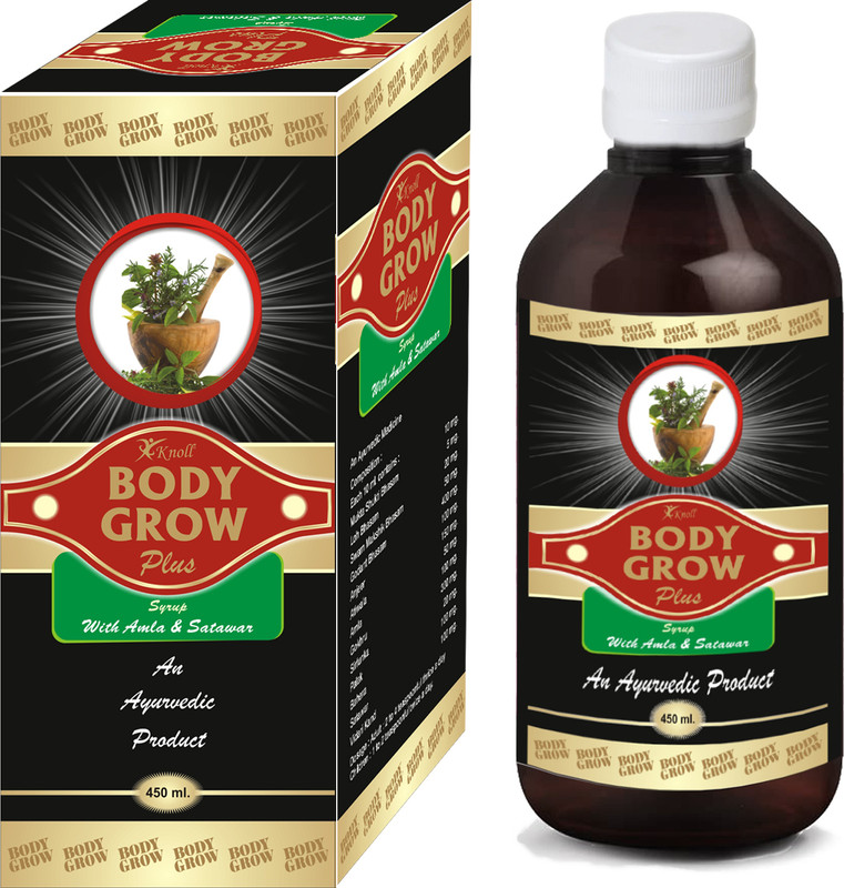 knoll healthcare Body Grow Plus Weight Gainer/Ayurvedic Muscle Building Syrup-Appetite Booster(450 ml)