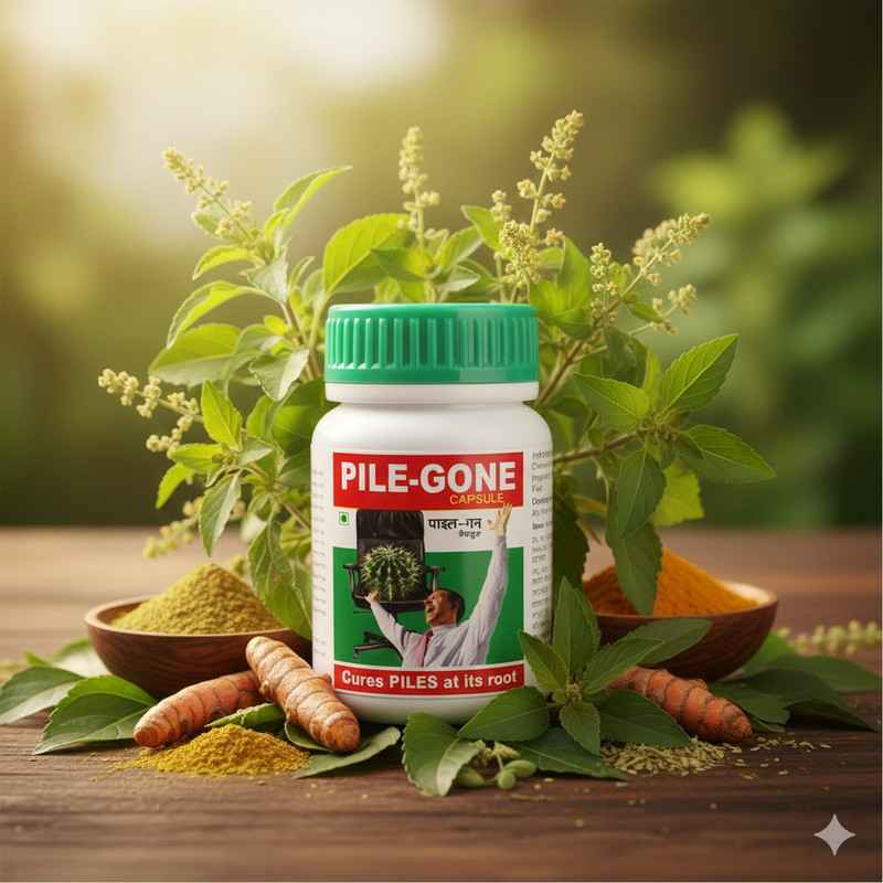 HEALTH AIM Ayurvedic Pile-Gone Capsules for Piles, Chronic Constipation(30 Capsules)