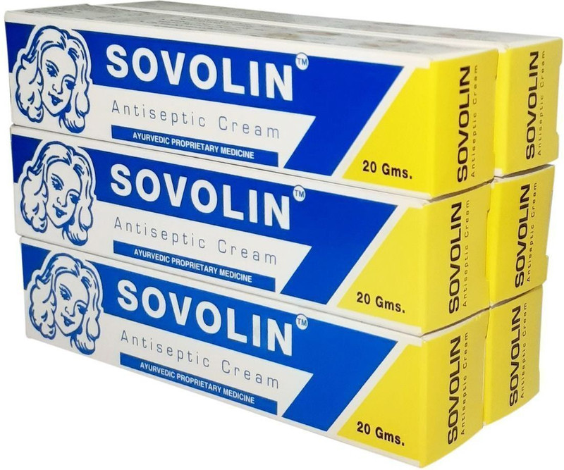 SOVOLIN ANTISEPTIC CREAM mega.blue(Pack of 6, 120 g)