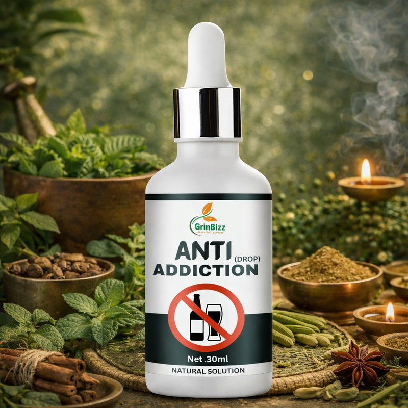 grinbizz Anti-Addiction Drop|Daru Mukti Dawa|Good Bye Addiction|Smoking Killer|Nashaband(30 ml)