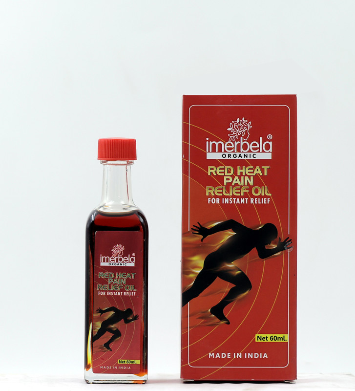 Imerbela Organic Red Heat Pain Relief Oil For Instant Pain Relief(60 ml)