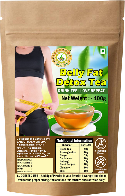 Sarvottam BELLY FAT DETOX TEA DRINK FEEL LOVE REPEAT(100 g)