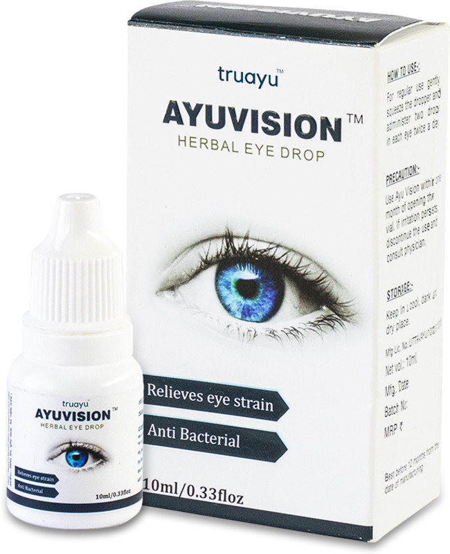 AYUVISION Herbal Eye Drops With Glycerine, Rose & Triphala for Daily Eye Care(10 ml)