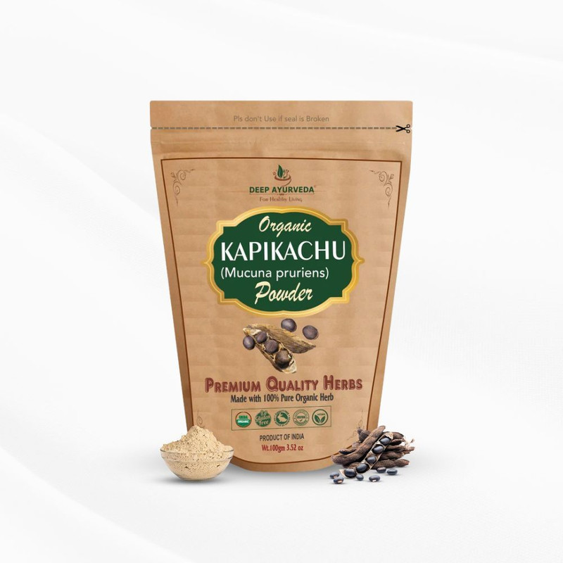 Deep Ayurveda Kapikacchu Powder For Mental Health, Physical Strength, Balanced Hormonal Health(100 g)