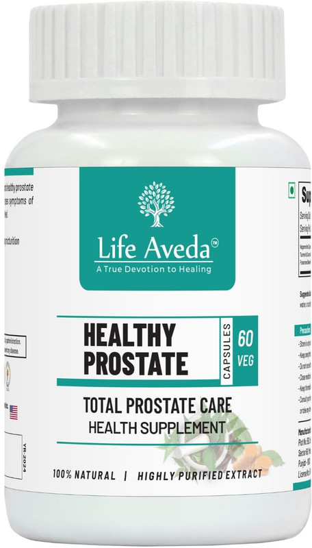Life Aveda Healthy Prostate care capsules for Men | 100% Ayurvedic Medicine(60 Capsules)