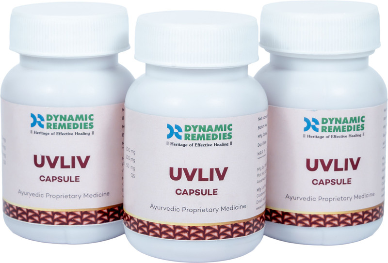Dynamic Remedies UV Liv Capsule | Health & Personal care Capsules for Liver Helth & Digestion(Pack of 3, 180 Capsules)